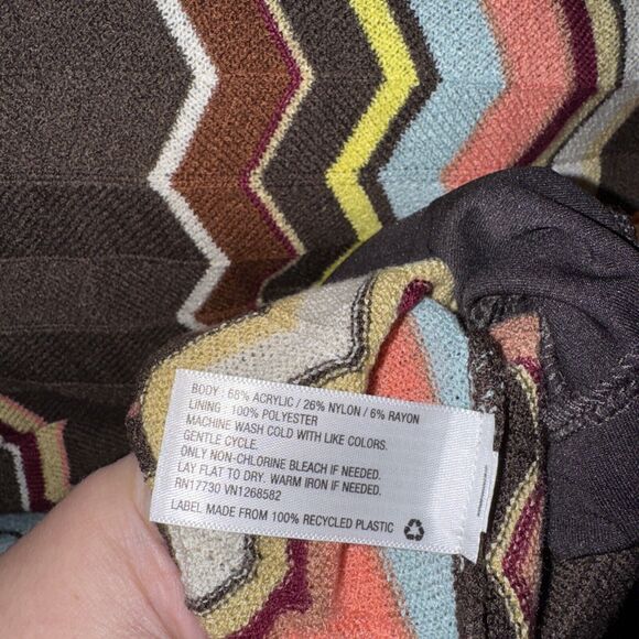 MISSONI Target Chevron Striped Dress Size Sm 20th Anniversary Knit Lined Women’s - Picture 6 of 6